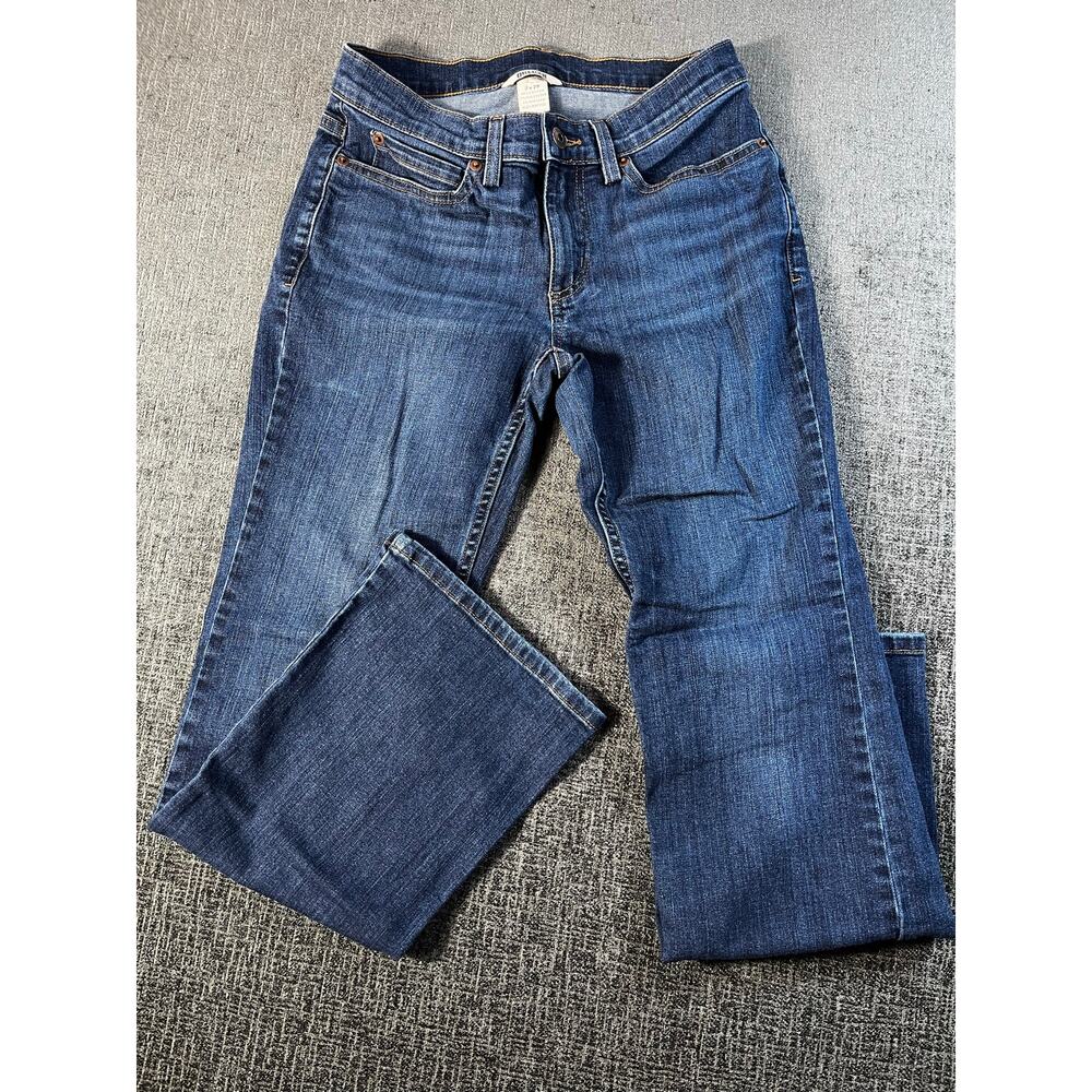 Duluth Trading Co women's dark wash stretch denim jeans 2x29 straight leg